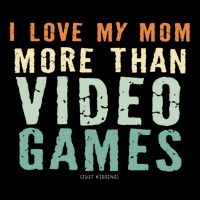 I Love My Mom More Than Video Game Retro Vinatge Gift Women's Crop Top Tee