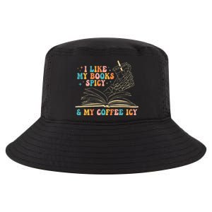 I Like My Books Spicy And My Coffee Icy Skeleton Hand Book Cool Comfort Performance Bucket Hat