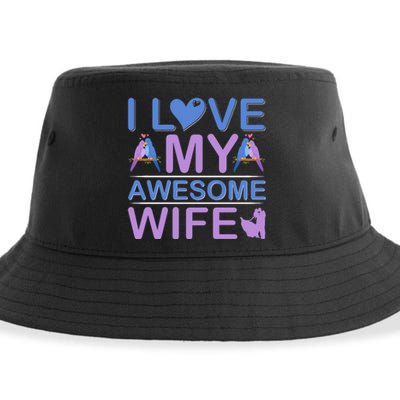 I Love My Awesome Wife Sustainable Bucket Hat