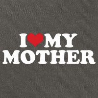 I Love My Mother Cotton Canvas Backpack