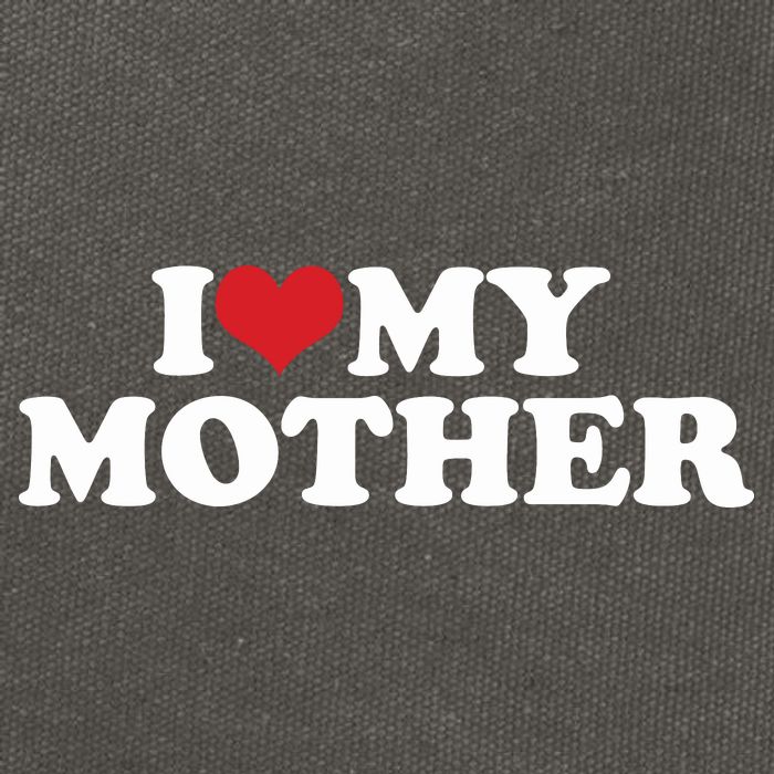 I Love My Mother Cotton Canvas Backpack