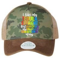 I Like My Tequila Straight But My Friends Can Go Either Way Legacy Tie Dye Trucker Hat