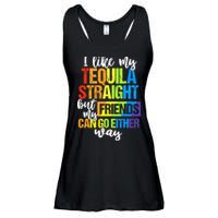 I Like My Tequila Straight But My Friends Can Go Either Way Ladies Essential Flowy Tank