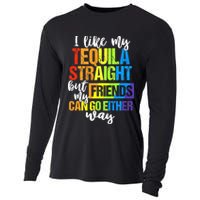 I Like My Tequila Straight But My Friends Can Go Either Way Cooling Performance Long Sleeve Crew