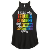 I Like My Tequila Straight But My Friends Can Go Either Way Women's Perfect Tri Rocker Tank