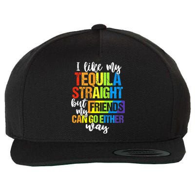I Like My Tequila Straight But My Friends Can Go Either Way Wool Snapback Cap