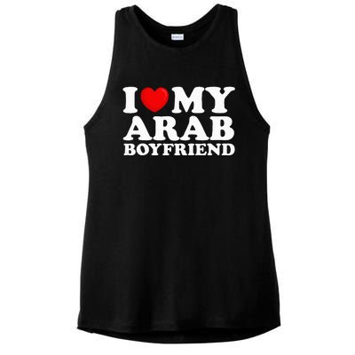 I Love My Arab Boyfriend I Heart My Hot Boyfriend Gf Ladies PosiCharge Tri-Blend Wicking Tank