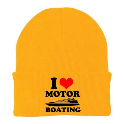 I Love Motor Boating Funny Boater Knit Cap Winter Beanie