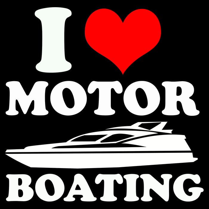 I Love Motor Boating Funny Boater Bucket Hat