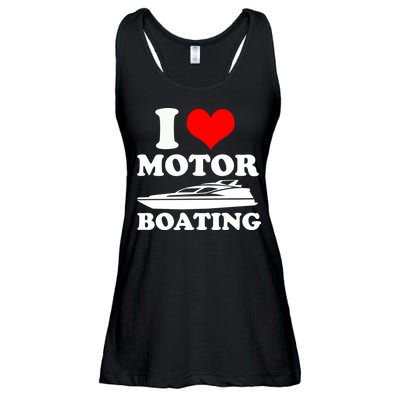 I Love Motor Boating Funny Boater Ladies Essential Flowy Tank
