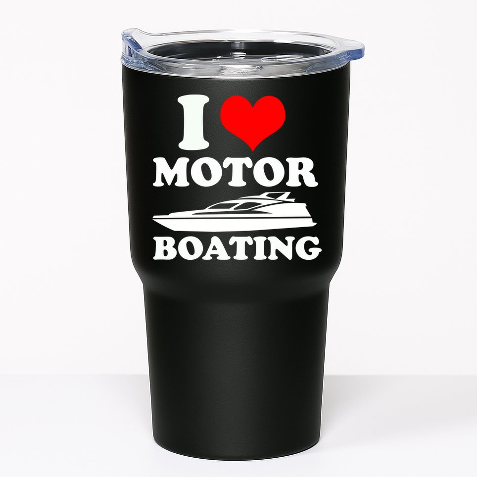 I Love Motor Boating Funny Boater Tumbler