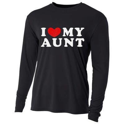 I Love My Aunt I Heart My Aunt Cooling Performance Long Sleeve Crew