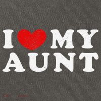 I Love My Aunt I Heart My Aunt Cotton Canvas Backpack