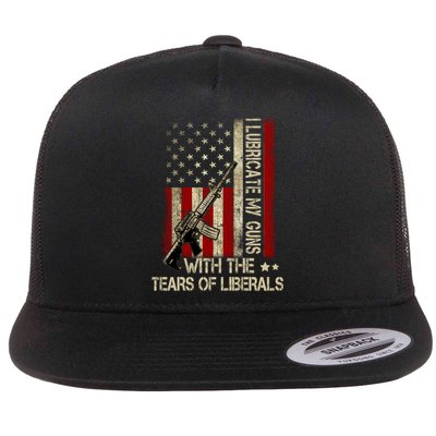 I Lubricate My Guns With The Tears Of Liberals US Flag Flatbill Hat