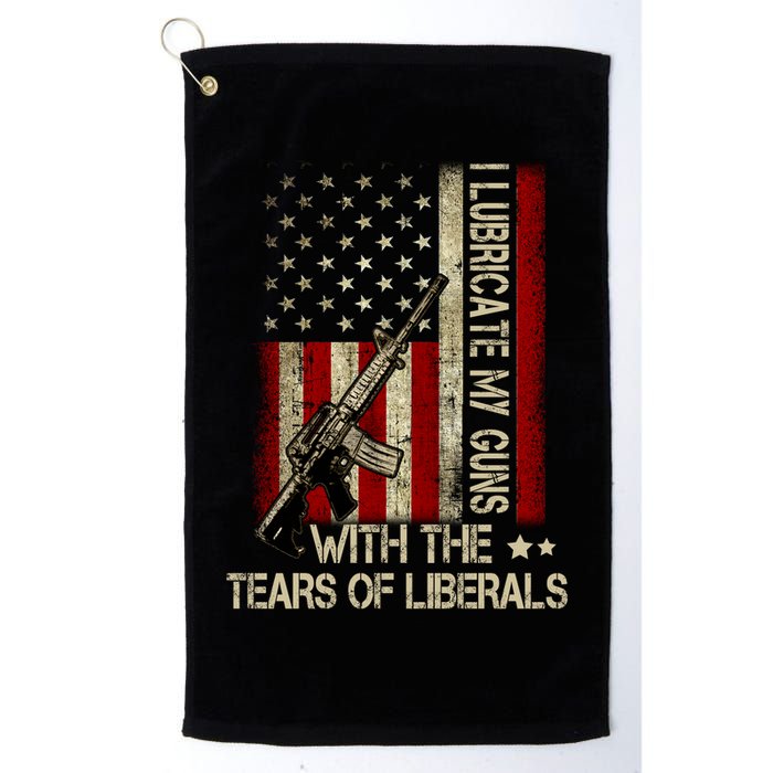 I Lubricate My Guns With The Tears Of Liberals US Flag Golf Towel