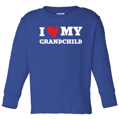 I Love My Grand Favorite Family Member Valentines Funny Gift Toddler Long Sleeve Shirt