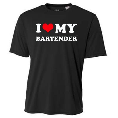 I Love My Bartender, I Heart My Bartender Cooling Performance Crew T-Shirt