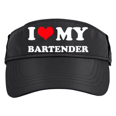 I Love My Bartender, I Heart My Bartender Adult Drive Performance Visor