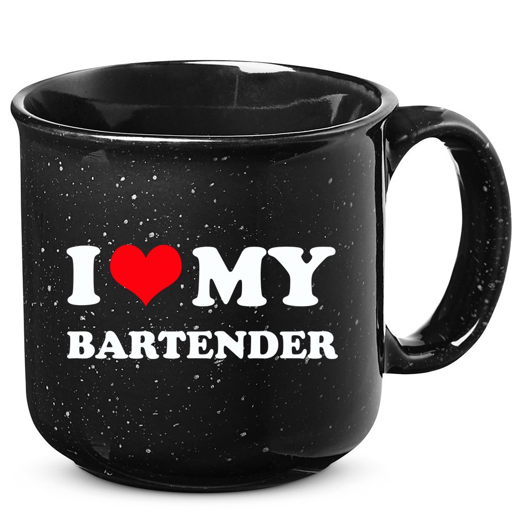 I Love My Bartender, I Heart My Bartender 15oz Campfire Ceramic Mug