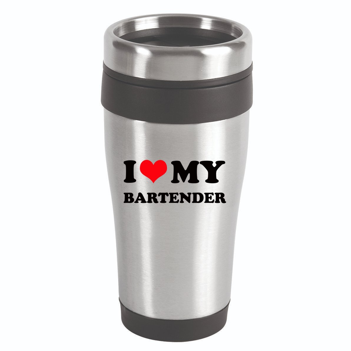 I Love My Bartender, I Heart My Bartender 16oz Travel Tumbler