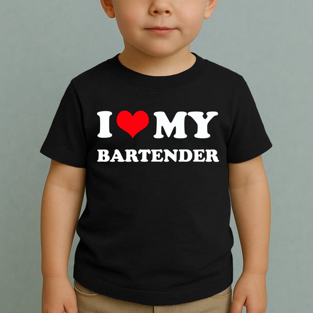 I Love My Bartender, I Heart My Bartender Toddler T-Shirt