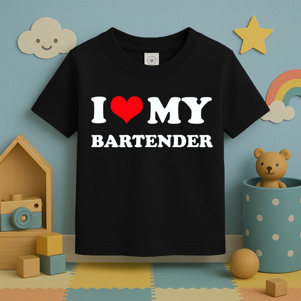 I Love My Bartender, I Heart My Bartender Toddler T-Shirt