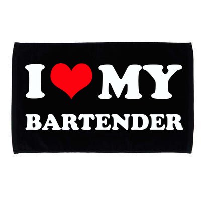 I Love My Bartender, I Heart My Bartender Microfiber Hand Towel