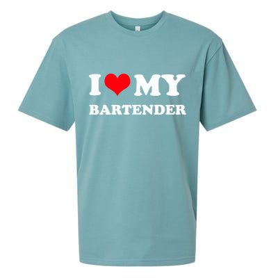 I Love My Bartender, I Heart My Bartender Sueded Cloud Jersey T-Shirt