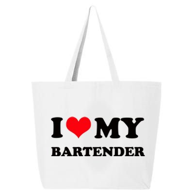 I Love My Bartender, I Heart My Bartender 25L Jumbo Tote