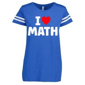 I Love Math I Heart Math Lover Mathematics Enza Ladies Jersey Football T-Shirt