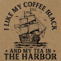 I Like My Coffee Black And My Tea In The Harbor Usa History Cotton Canvas Backpack