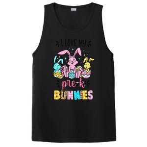 I Love My Pre K Bunnies Cute Teacher Easter Day Bunny Egg PosiCharge Competitor Tank