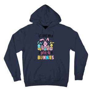 I Love My Pre K Bunnies Cute Teacher Easter Day Bunny Egg Tall Hoodie