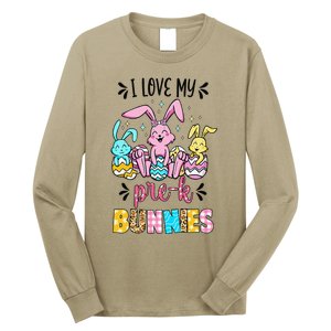 I Love My Pre K Bunnies Cute Teacher Easter Day Bunny Egg Long Sleeve Shirt