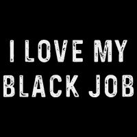 I Love My Black Job Heart Distressed Backpack