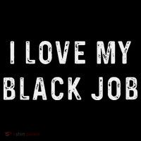 I Love My Black Job Heart Distressed Baby Bodysuit