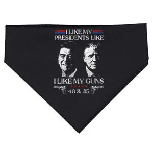 I Like My Presidents Like I Like My Guns 40 45 USA-Made Doggie Bandana