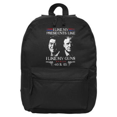 I Like My Presidents Like I Like My Guns 40 45 16 in Basic Backpack