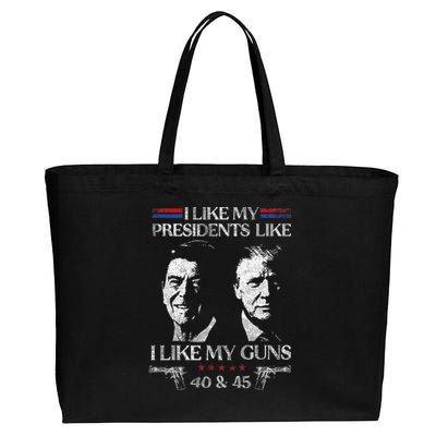 I Like My Presidents Like I Like My Guns 40 45 Cotton Canvas Jumbo Tote