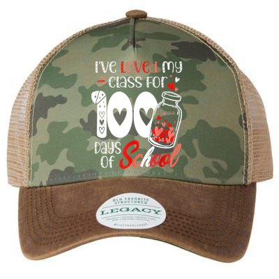 I've Loved My Class For 100 Days Of School Teacher Valentine Legacy Tie Dye Trucker Hat