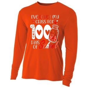 I've Loved My Class For 100 Days Of School Teacher Valentine Cooling Performance Long Sleeve Crew