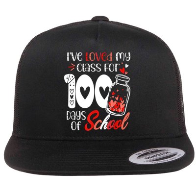 I've Loved My Class For 100 Days Of School Teacher Valentine Flatbill Hat