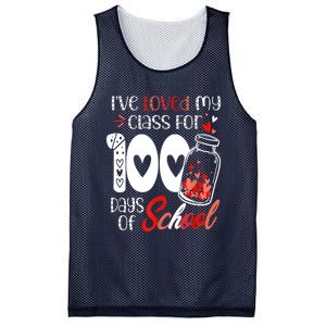 I've Loved My Class For 100 Days Of School Teacher Valentine Mesh Reversible Basketball Jersey Tank