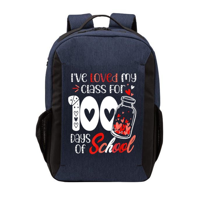 I've Loved My Class For 100 Days Of School Teacher Valentine Vector Backpack