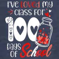 I've Loved My Class For 100 Days Of School Teacher Valentine Vector Backpack