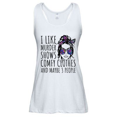 I Like Murder Shows And Maybe 3 People Ladies Essential Flowy Tank