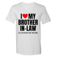 I Love My Brother InLaw Funny Favorite For Sister InLaw V-Neck T-Shirt