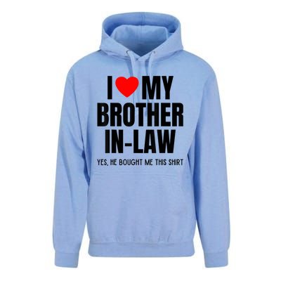 I Love My Brother InLaw Funny Favorite For Sister InLaw Unisex Surf Hoodie