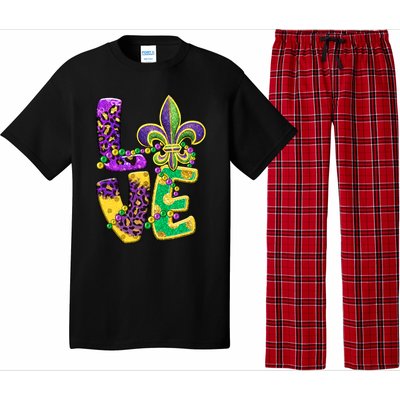 I Love Mardi Gras For Matching Family Fleur De Lis Pajama Set