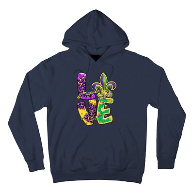 I Love Mardi Gras For Matching Family Fleur De Lis Hoodie